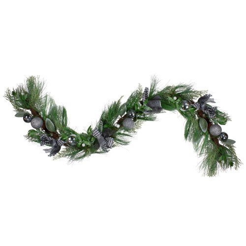 Real Touch?? Winter Foliage and Berries Artificial Christmas Garland - 6' x 12" - Unlit