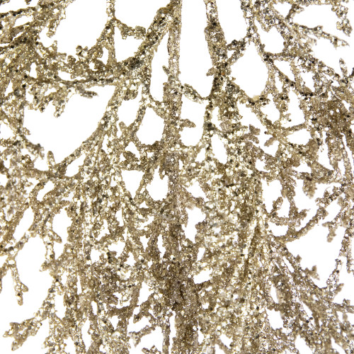 24" Golden Glittered Pine Christmas Spray