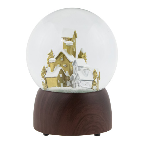Christmas Village in the Woods Musical Snow Globe - 6.5"