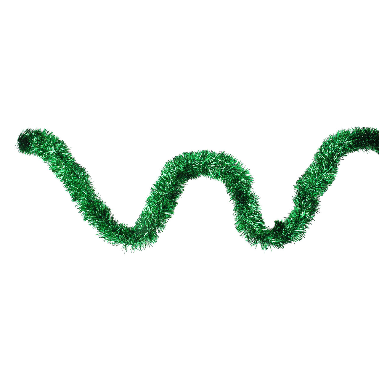 12' Traditional Green Christmas Tinsel Garland - Unlit