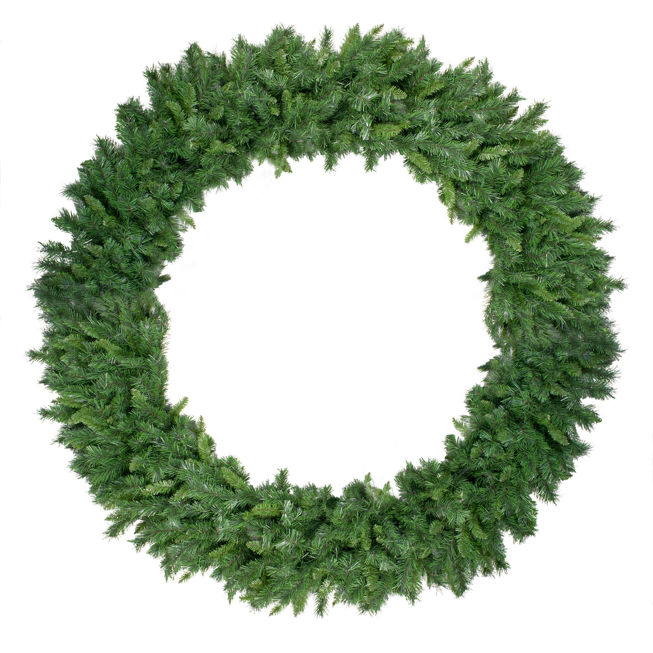 Green Lush Mixed Pine Artificial Christmas Wreath - 72" - Unlit