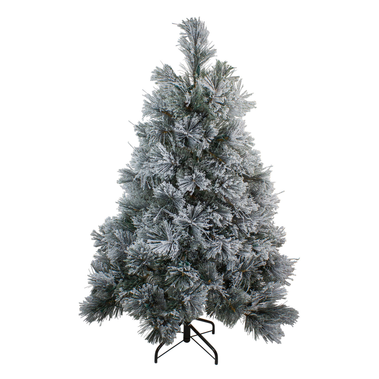 4.5' Flocked Black Spruce Artificial Christmas Tree - Unlit