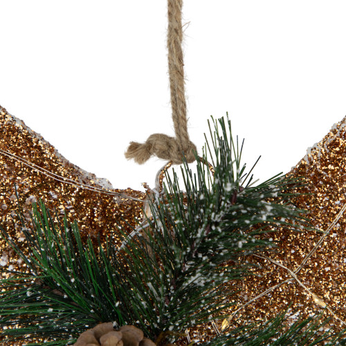 23" LED Lighted Champagne Gold Ombre Mesh Bow Christmas Decoration