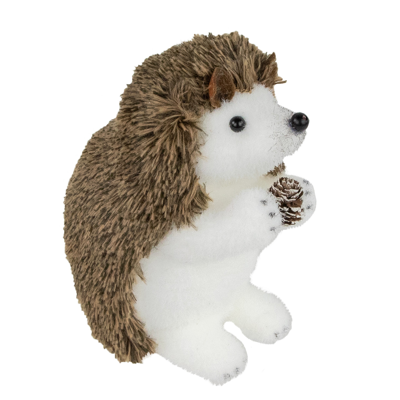 Standing Hedgehog Christmas Figurine - 6" - Brown and White