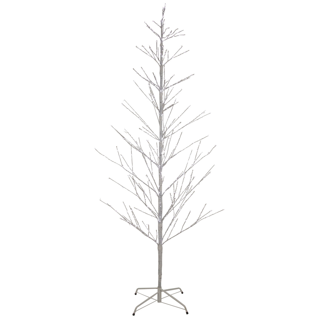 6' LED Lighted White Birch Christmas Twig Tree - Pure White Lights