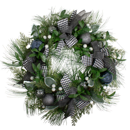 Real Touch? Winter Foliage and Berries Artificial Christmas Wreath - 24" - Unlit