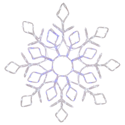 23" Lighted Snowflake Window Silhouette Christmas Decoration
