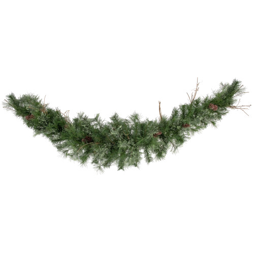 Country Mixed Pine with Pinecones Artificial Christmas Garland - 6' x 9" - Unlit