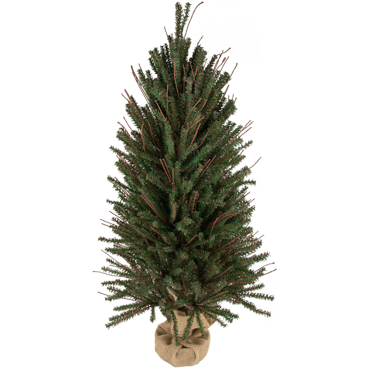 3' Green and Brown Medium Warsaw Twig Artificial Christmas Tree - Unlit