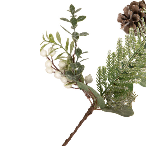 5' White Berry, Eucalyptus and Pinecone Christmas Garland - Unlit