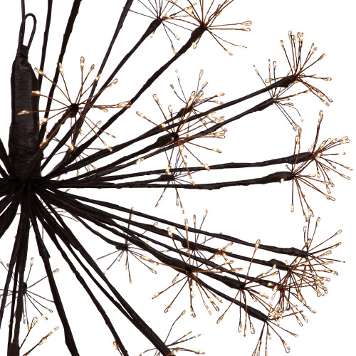 20" LED Lighted Brown Christmas Ball Decoration, Warm White Lights