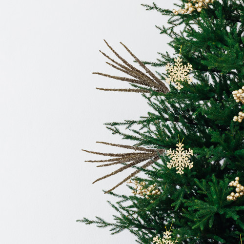 22" Gold and Silver Embellished Christmas Spray Pick