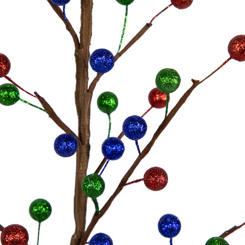 Glittered Ball Ornament Artificial Christmas Tree - Unlit - 24"