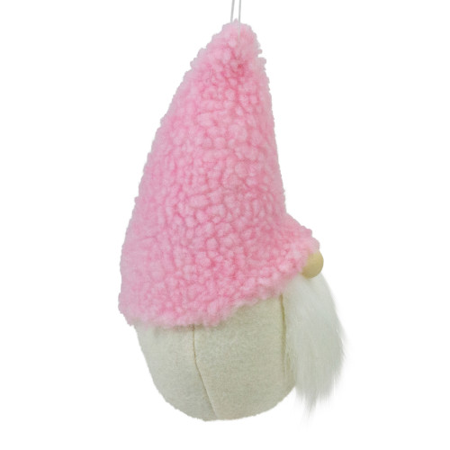Plush Gnome Christmas Ornament - 7" - Pink