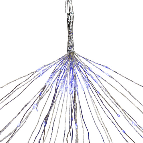 20" LED Lighted Firework Silver Branch Christmas Decoration - Blue Lights