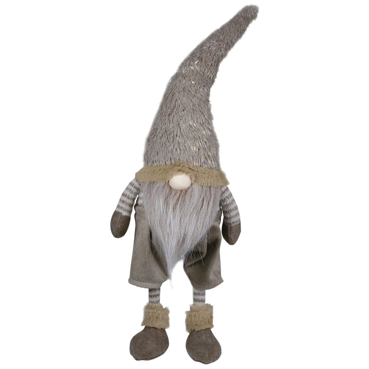 Standing Swaying Gnome Christmas Figure - 22" - Beige