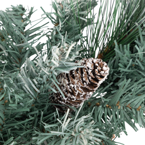 18" Decorated Pine Artificial Christmas Swag with Silver Bells