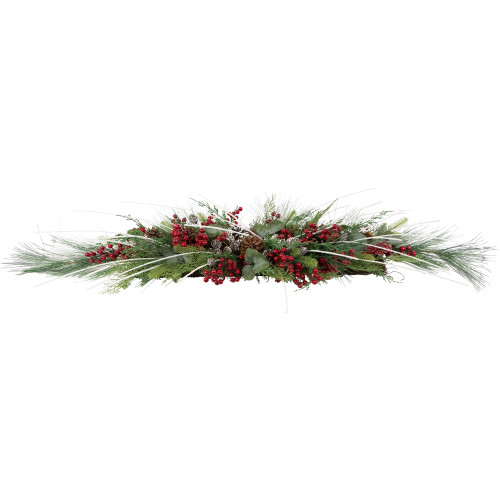 Real Touch? Berries and Birch Twigs Artificial Pine Christmas Swag - 62" - Unlit