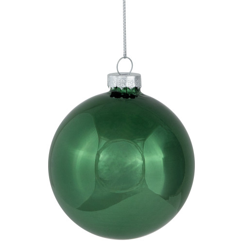 Matte and Shiny Finish Ball Glass Christmas Ornaments - 3" (80mm) - Dark Aquamarine - 9ct