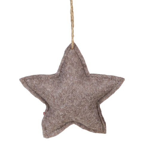 4.5" Plaid Star Shaped Plush Christmas Ornament