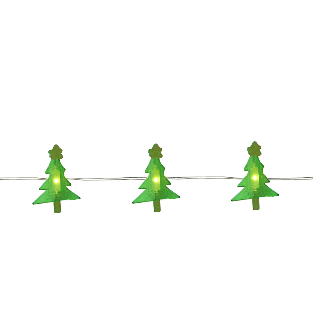 20-Count Warm White LED Christmas Tree Fairy Lights - 6ft, Silver Copper Wire