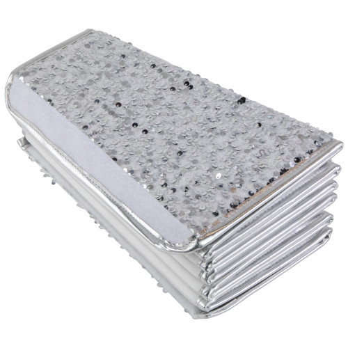 26" Silver Sequins Hexagonal Christmas Tree Collar