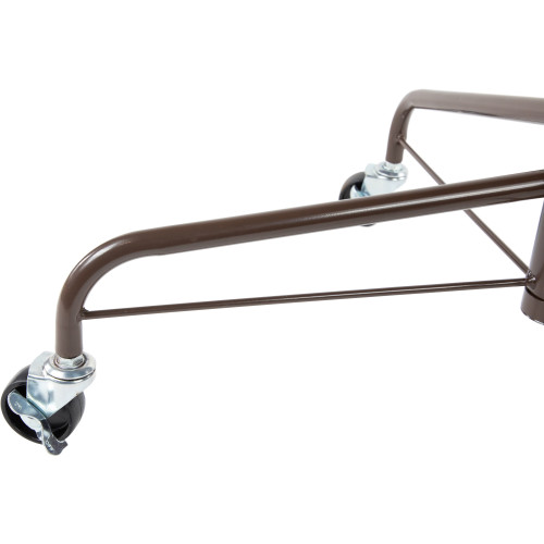 24" Brown Metal Rolling Artificial Christmas Tree Stand, For 6' - 9' Trees