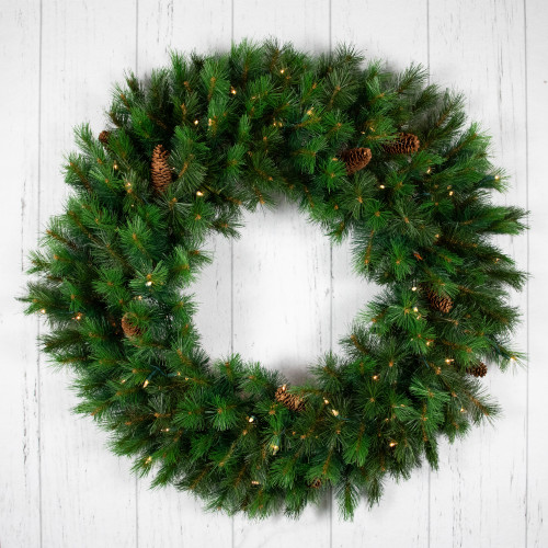 Pre-lit Royal Oregon Pine Artificial Christmas Wreath - 36" - Clear Lights