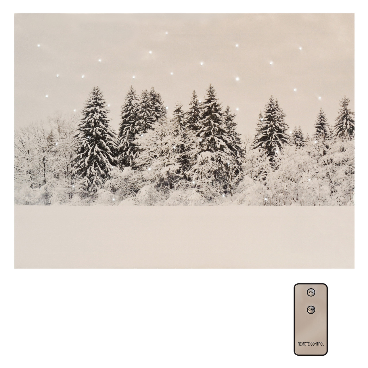 Battery-Operated Lighted Wall Art - Winter Pines
