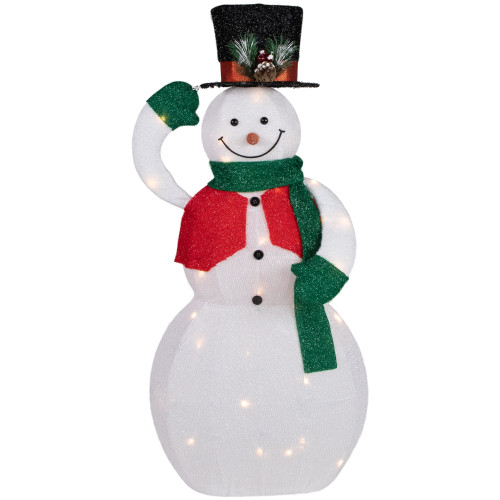 LED Lighted and Animated Tipping Hat Snowman Christmas Figure - 36"