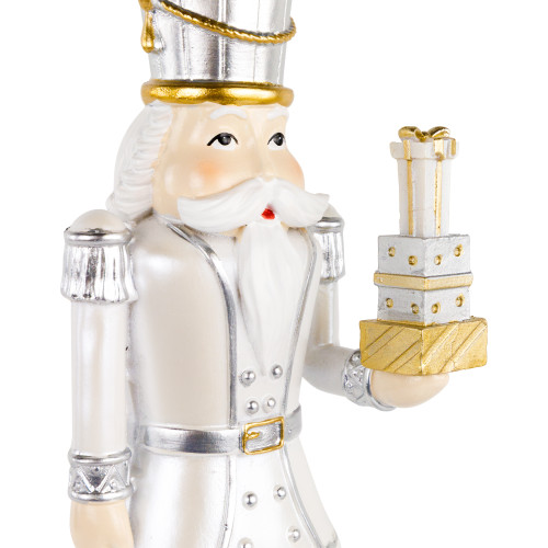 13.5" Gold Metallic Christmas Nutcracker with Gifts