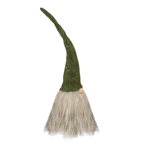 Christmas Gnome Figure with Long Pointy Hat - 14" - Green