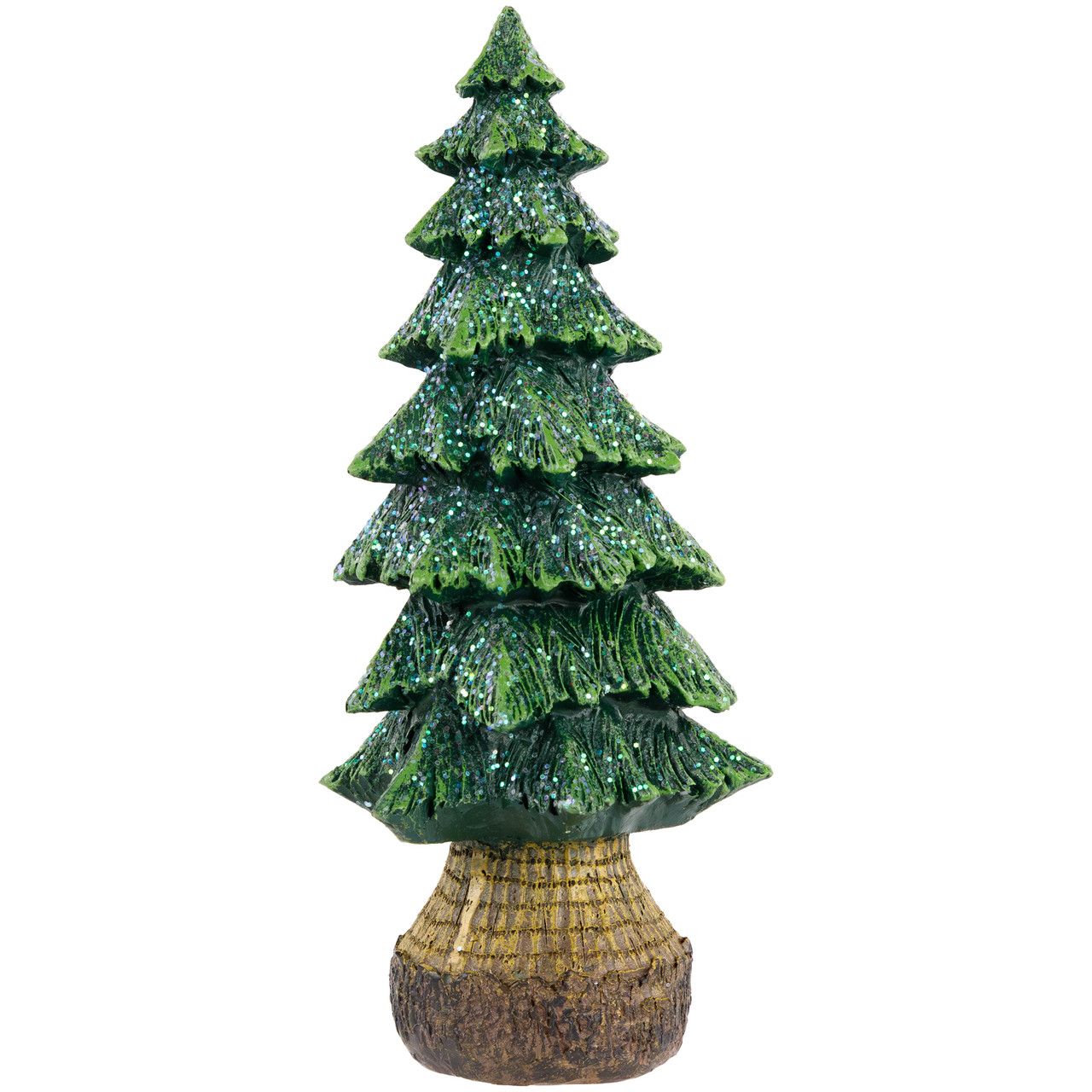 Glittered Pine Tree Christmas Decoration - 6.5"