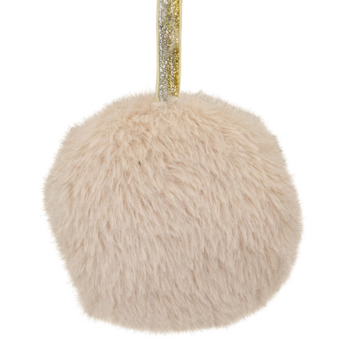 Star and Christmas Tree Disc Ornaments - 3.5" - Cream and Beige - Set of 2