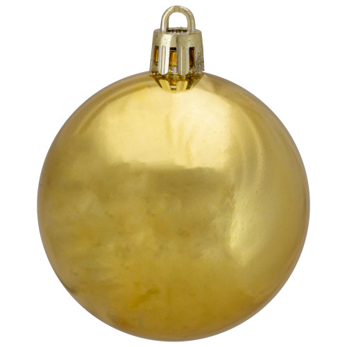 60ct Vegas Gold Shatterproof Shiny Christmas Ball Ornaments 2.5" (60mm)