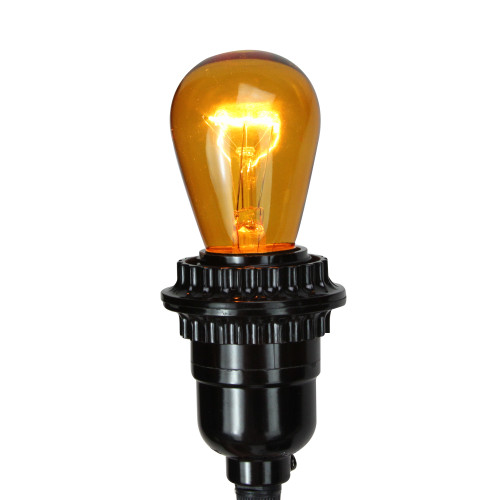 Incandescent S14 Christmas Replacement Bulbs - Amber - Pack of 25
