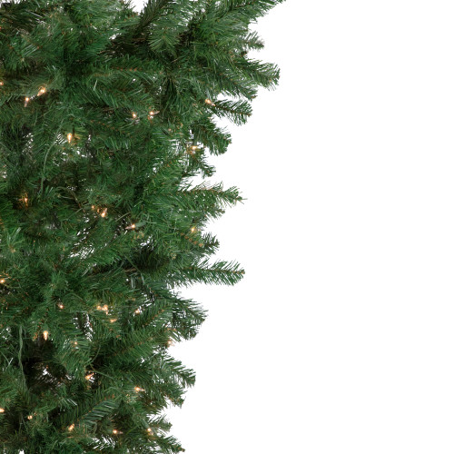 7' Pre-Lit Green Spruce Artificial Upside Down Christmas Tree - Clear Lights