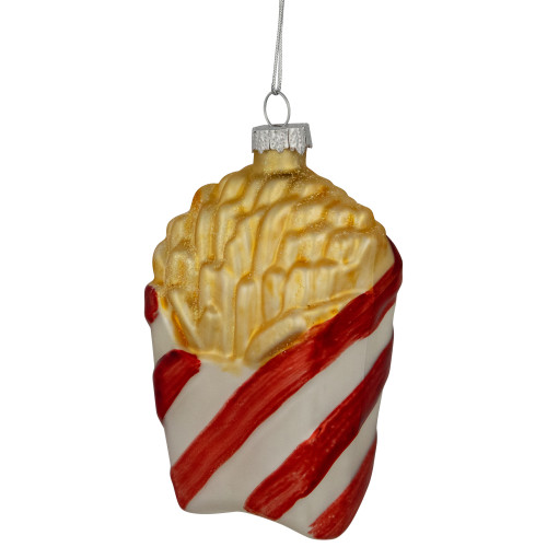 4" Fast Food French Fries Glass Christmas Ornament