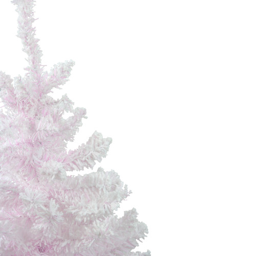 3' Medium Flocked Madeline Pink Spruce Artificial Christmas Tree, Unlit