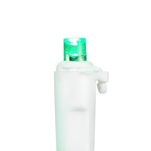 50-Count Green LED Wide Angle Christmas Lights, 16.25 ft White Wire