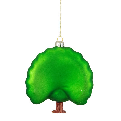 4.75" Green and Blue Peacock Glass Christmas Ornament