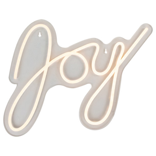 15" White LED Lighted "Joy" Neon Style Christmas Sign