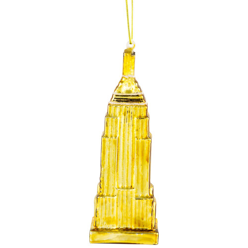 5" Gold Skyscraper Building Glass Christmas Ornament