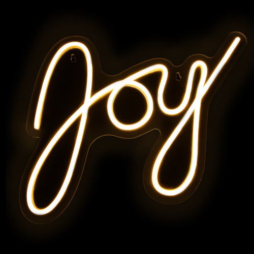 15" White LED Lighted "Joy" Neon Style Christmas Sign