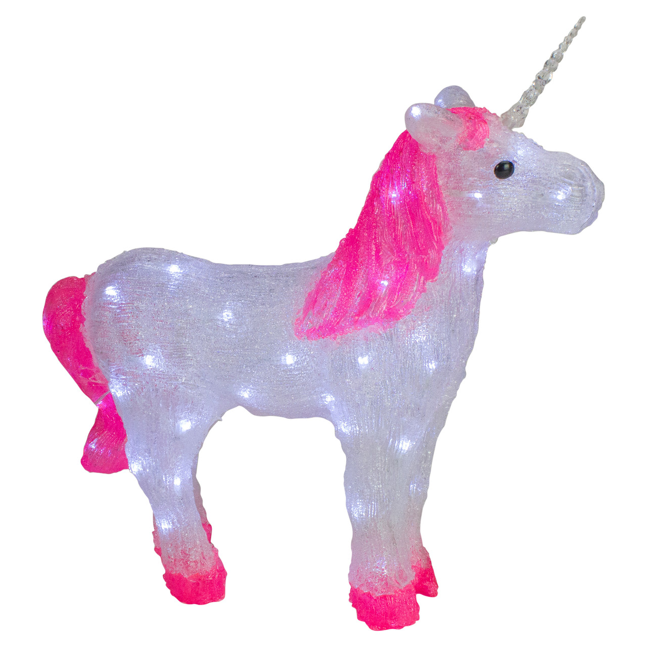 23" Lighted Commercial Grade Acrylic Unicorn Christmas Display Decoration