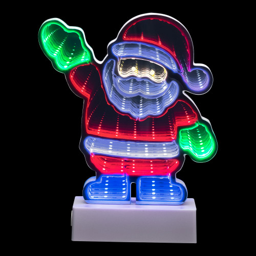 LED 3D Santa Claus Christmas Infinity Mirror - 8"