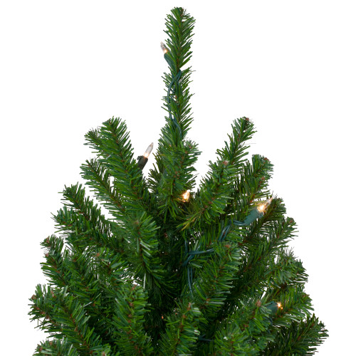 7' Pre-Lit Medium Alpine Artificial Christmas Tree, Clear Lights
