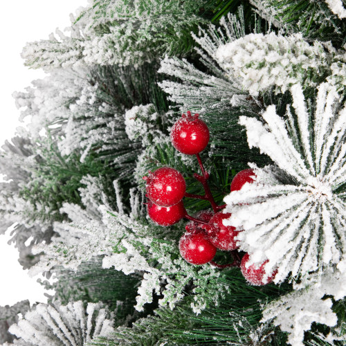 Real Touch?? Heavily Flocked Whittaker Spruce Full Artificial Christmas Tree - 5' -Unlit