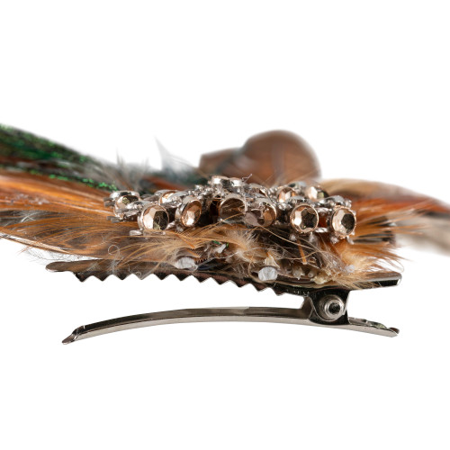 Peacock Feather Christmas Clip-On Ornament - 6"