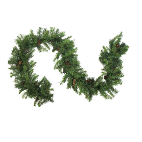 Dakota Red Pine Cones Artificial Christmas Garland - 9' x 16" - Unlit